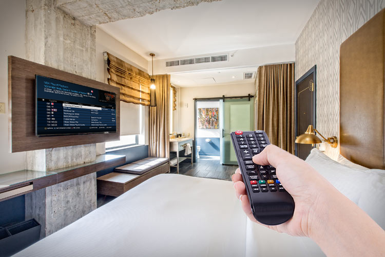TV-in-hotelroom Multimedia streaming